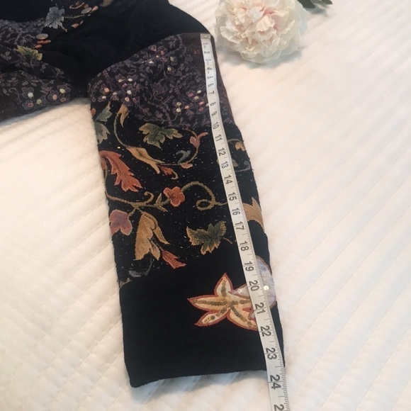 Alex Kim Boho Embroidered Beaded Blazer Jacket Size Medium Floral Patchwork - Picture 14 of 17